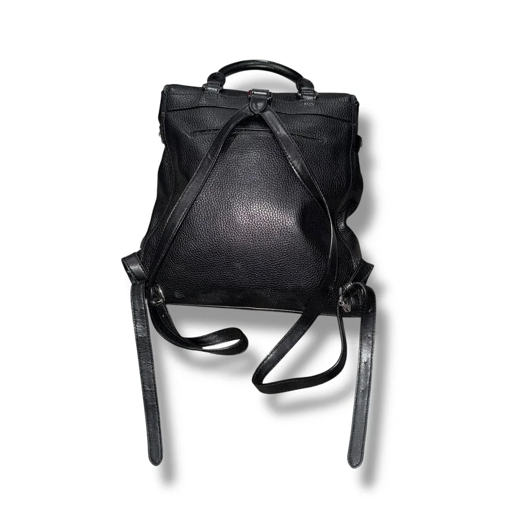 Michael Kors‎ Black Leather Mini Backpack Studded Convertible Bag Purse